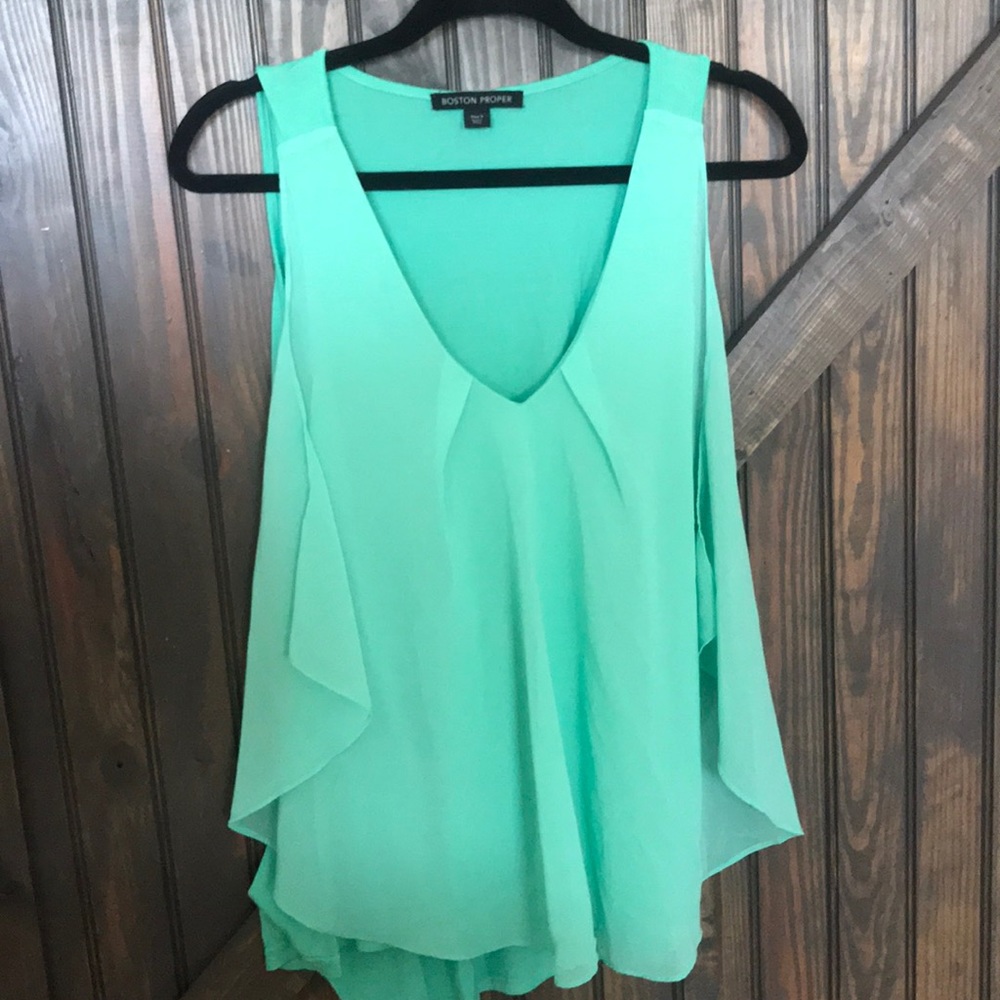 Teal sleeveless top